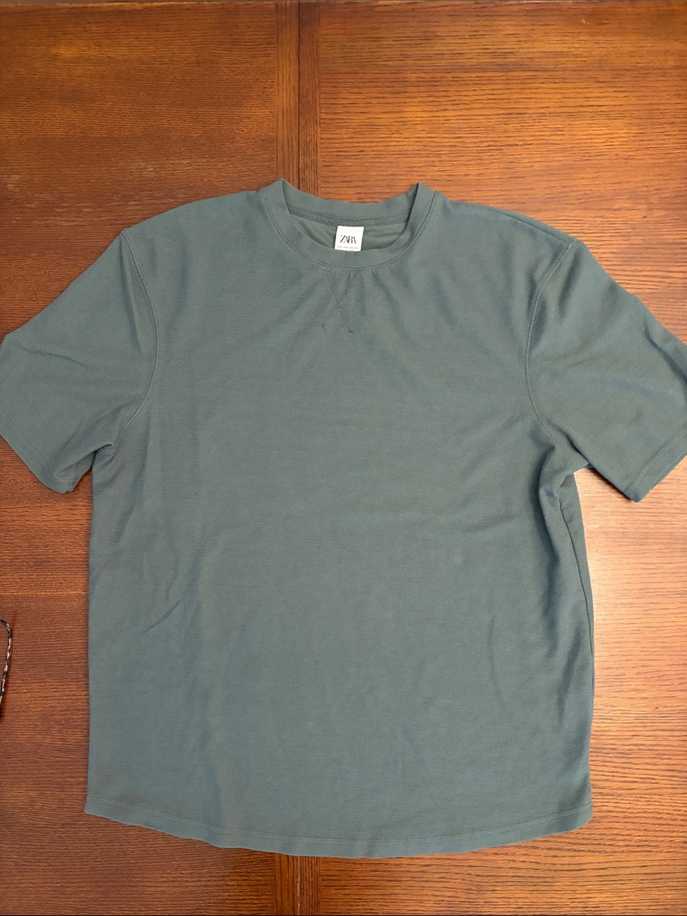 Zara Short Sleeve Crewneck T-Shirt in Olive